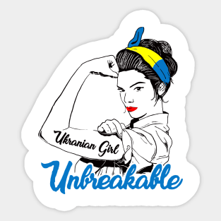 Women Ukrainian - Ukraine Girl Unbreakable - Ukraine Flag Sticker